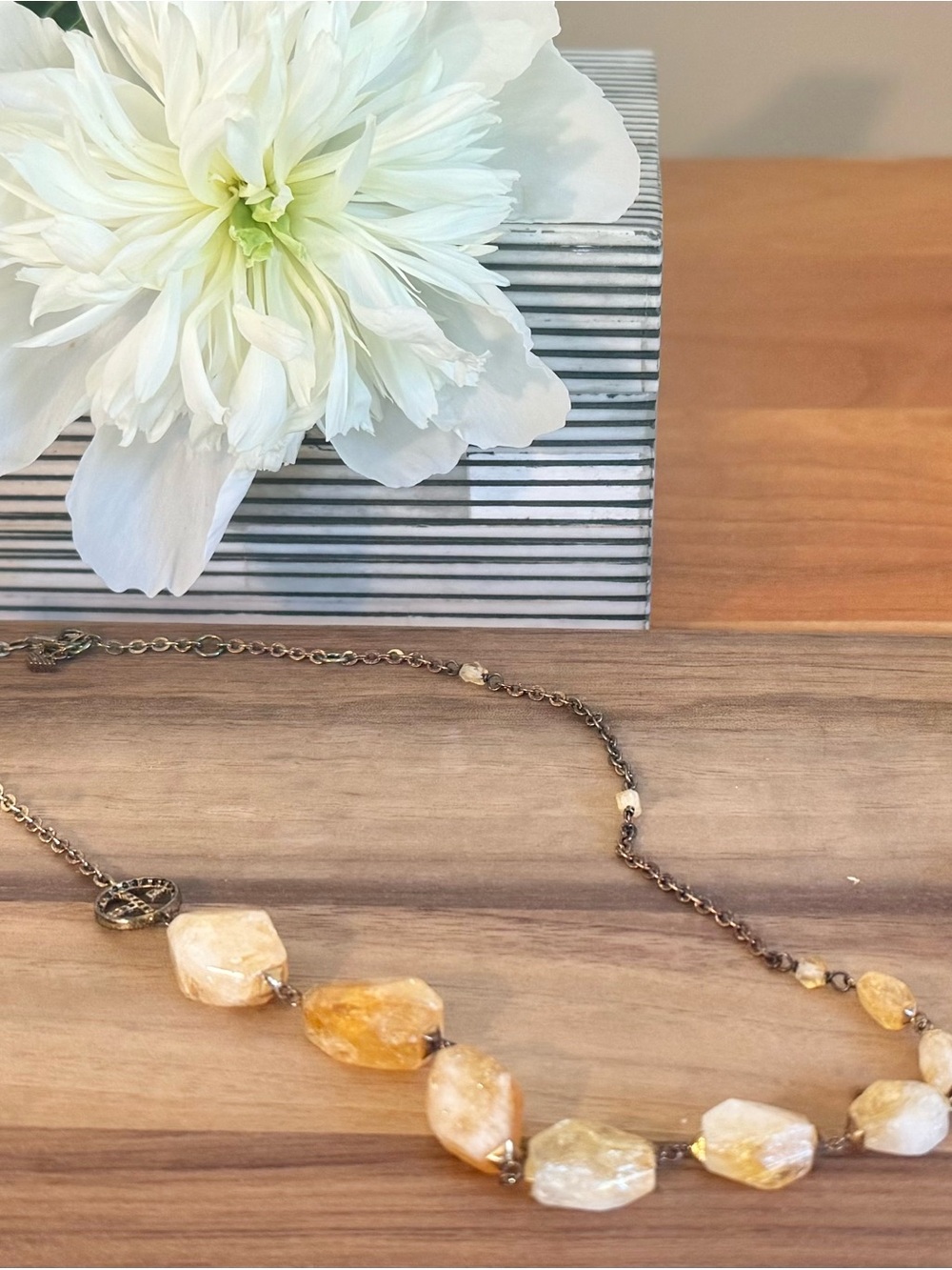 Emporio Armani Stone Bead Necklace